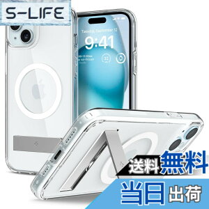 �y���������zSpigen �y�n��18�N�̋Z�p�́z iPhone 15 Plus �P�[�X �N���A MagSafe�Ή� �X�^���h�t�� �E���g���E�n�C�u���b�hS�E�}�O�t�B�b�g ACS06665 (�N���X�^���E�N���A)