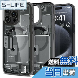 �y���������zSpigen �y�n��18�N�̋Z�p�́z iPhone 15 Pro Max �P�[�X �N���A MagSafe�Ή� �ČRMIL�K�i �E���g���E�n�C�u���b�h�E�}�O�t�B�b�g ACS06582 (�[���E����)
