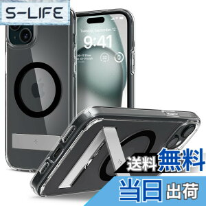 �y���������zSpigen �y�n��18�N�̋Z�p�́z iPhone 15 Plus �P�[�X �N���A MagSafe�Ή� �X�^���h�t�� �E���g���E�n�C�u���b�hS�E�}�O�t�B�b�g ACS06666 (�u���b�N)