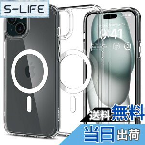 �y���������zSpigen �y�n��18�N�̋Z�p�́z iPhone 15 Plus �P�[�X �N���A MagSafe�Ή� �ČRMIL�K�i �E���g���E�n�C�u���b�h�E�}�O�t�B�b�g ACS06660 (�z���C�g)