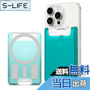 �y���������z[Spigen] MagSafe�Ή��J�[�h�P�[�X 3���J�[�h���[ iMac�f�U�C�� �}�O�l�b�g���� iPhone 16/15/14/13/12�V���[�Y�Ή� �}�O�l�b�g �X�}�z �J�[�h�P�[�X ��ʌn IC�J�[�h �N���V�b�N�EC1 AFA07397 (