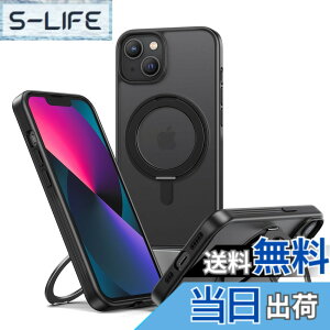 �y���������zNIMASO iPhone 13/14 �p �P�[�X �c�����Ή� 360°��]�X�^���h�P�[�X MagSafe�Ή� �g�уX�}�z�P�[�X �����O�}�O�l�b�g���� �J�o�[ ���C�����X�[�d�Ή� iPhone 13/14 �p ���z���� �}�b�g�� �h