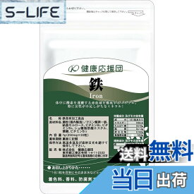 【送料無料】健康応援団 鉄 1ヵ月分 サプリメント 葉酸プラス 1袋 30粒 鉄分 Fe ビタミンB群 B2 B6 B12