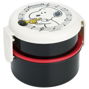 【送料無料】スケーター(Skater) 弁当箱 500ml 2段 丸型 おにぎりケース 抗菌 日本製 スヌーピー オーケストラ ONWR1AG-A