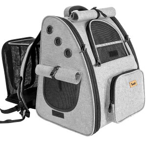 【送料無料】Tresbro 拡張可能な 犬 リュック 猫【新色追加・最新型3in1】 ペットキャリー ロック式ダブルファスナー・カーテン付きの ペットリュック 小型犬 旅行/通院/災害避難用 猫きゃり