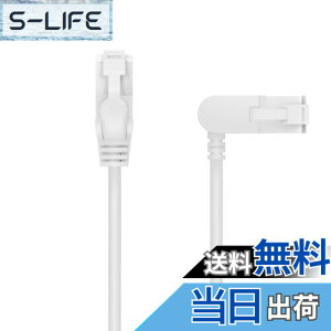 �y���������z�G���R�� LAN�P�[�u�� CAT6A 2m �X�C���O���R�l�N�^ �c�����܂�Ȃ� �ܐ܂�h�~�R�l�N�^ �X���� �z���C�g LD-GPATSW/WH20