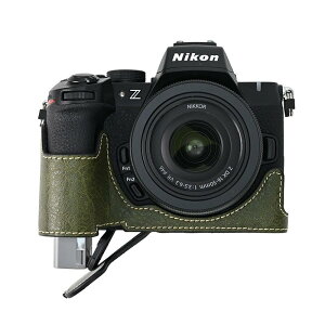 【送料無料】SIUTATDSH カメラケース PUレザー 適用 Nikon ニコン Z50II Z 50 M2 Mark2 ケース ライナーケース カメラホルダー、耐震・耐衝撃・便携三脚設置でき、電池交換でき。 (グリーン)