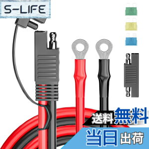 �y���������zCleqee 100cm SAE���烊���O�^�[�~�i�������P�[�u�� �o�b�e���[�[�d�P�[�u�� SAE����O�����O�^�[�~�i���n�[�l�X 10AWG �I�[�g�o�C�o�b�e���[�[�d