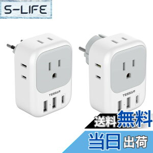 �y���������zTESSAN �ϊ��v���O C�^�C�v SE�^�C�v �C�O���s�p 4��AC������ 3USB�|�[�g�t�� �؍�/�C�^���A/�X�y�C��/�h�C�c ���[���b�p�Ȃǂ̍��ɑΉ�
