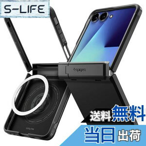 �y���������zSpigen �y�n��18�N�̋Z�p�́zGalaxy Z Flip7 �P�[�X �q���W�ی� �ϏՌ� MagFit�Ή� �w��h�~ �����Y�ی� �^�t�A�[�}�[�E�v���E�}�O�t�B�b�g ACS09561 (�u���b�N)