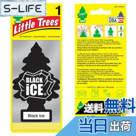 【送料無料】Little Trees 吊下げ式 芳香剤 エアーフレッシュナー ブラックアイス U1P-10155