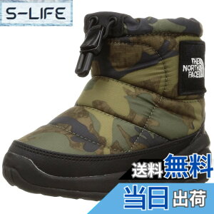 �y���������z[�U�m�[�X�t�F�C�X] K Nuptse Bootie Logo Short SE NFJ52281 TNF�J���v�����g/TNF�u���b�N 14.0 cm