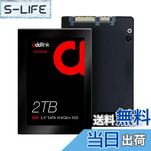 �y���������zaddlink S20 ��p�� ���� 2TB 2.5�C���` 7mm | �ǎ��ō� 550MB/s �����ݍō� 500MB/s| 3D NAND�̗p SATA III 6Gb/s 2.5�C���` | �yPlayStation4 ����m�F�ρz���[�J�[3�N | �m�[�g�p�\�R��/�f�X�N�g�b�v