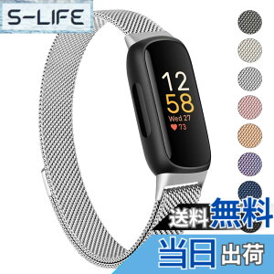 �y���������z�o���h �R���p�`�u�� Fitbit Inspire3 �o���h �����o���h �����x���g, �X�e�����X �����x���g �������� �j�����p �}�O�l�b�g ���ߋ� ���b�V�� �ʋC (�V���o�[)
