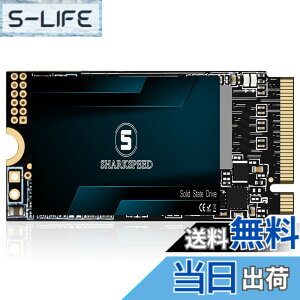 �y���������zSSD 256GB M.2 2242 NVMe S SHARKSPEED PCIe Gen3.0x4 �~�jSSD �����^ 3D NAND �ǂݍ��ݍő�2,200MB/s