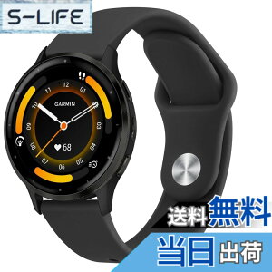�y���������z�R���p�`�u�� Garmin Vvoactive 4 / Venu2�p�o���h Venu3 �����x���g,22mm �X�|�[�c�^�C�v�ʋC���_��V���J�Q�����X�g�o���h (�u���b�N)