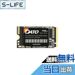 �y���������zDATO�_�g ���� SSD 512GB M.2 2242 PCIe Gen3 x 4 NVMe, �����\���b�h�X�e�[�g�h���C�u, �ő�2500 1700 MBs, �m�[�g�p�\�R�� �^�u���b�g - DP342
