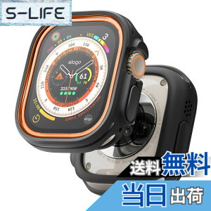�y���������z�yelago�z Apple Watch Ultra 3 2 49mm �Ή� �P�[�X �t���[�� 2�F ���� TPU �|���J�[�{�l�[�g �ϏՌ� �ی�P�[�X �V���v�� �J�o�[ [ AppleWatchUltra AppleWatch�E���g�� �A�b�v���E�H�b�` Ultra 49 mm 