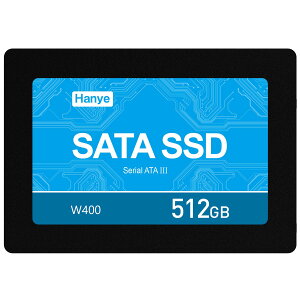 �y���������zHanye SSD 512GB 3D NAND ���ϋvTLC �̗p �����^ 2.5�C���` SATAIII 6Gb/s �A���~��➑� W400-512GB �������K�㗝�X�i ���[�J�[3�N