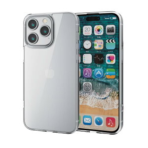 �y���������z�G���R�� iPhone15 Pro Max �P�[�X �K���X �d�x9H �n�C�u���b�h�f�� ����TPU �l�p�G�A�[�N�b�V���� �X�g���b�v�z�[���t�� �N���A PM-A23DHVCG1CR