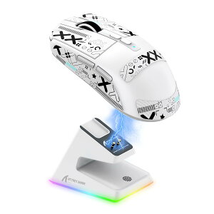 �y���������zMAMBASNAKExATTACK SHARK X6 ���y�ʃQ�[�~���O�}�E�X 49g PAW3395�Z���T�[ ���C�����X �}�E�X 3���[�h�ڑ� 2.4Ghz/Bluetooth/Type-C 6���x��DPI�ؑ� 26000DPI 200���ԘA���g�p�\ �}�O�l�b�gRGB�[�d�X