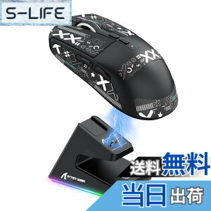 �y���������zMAMBASNAKExATTACK SHARK X6 ���y�ʃQ�[�~���O�}�E�X 49g PAW3395�Z���T�[ ���C�����X �}�E�X 3���[�h�ڑ� 2.4Ghz/Bluetooth/Type-C 6���x��DPI�ؑ� 26000DPI 200���ԘA���g�p�\ �}�O�l�b�gRGB�[�d�X