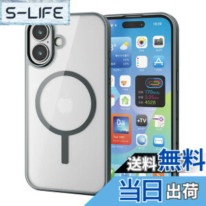 �y���������z�G���R�� iPhone 16 �P�[�X �N���A �}�O�l�b�g MAGKEEP �n�C�u���b�h �t���[���t�� ���C�����X�[�d�Ή� 4�p�G�A�[�N�b�V���� �`���R�[���O���[ PM-A24AMAG03GY