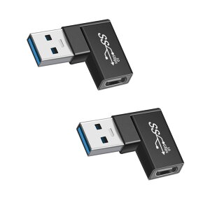 �y���������zUSB3.0 �ϊ��A�_�v�^���E (2�Z�b�g)YITONGXXSUN90�x L�^ USB Type C �ϊ��R�l�N�^ �f�[�^10Gbps USB C ���X to USB A �I�X�ϊ��A�_�v�^�[ Type-C���ڂ̃X�}�[�g�t�H�� PC MacBook Pro Air Galaxy (�M����