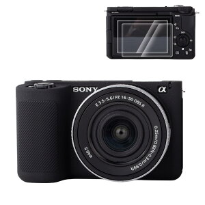 �y���������zRieibi �V���R���ی�P�[�X Sony ZV-E10 II �J�����P�[�X �X�N���[���v���e�N�^�[ 2���t�� �y�ʃJ�����P�[�X �O���b�v������ Sony ZV-E10 II ZV-E10M2 �P�[�X�p