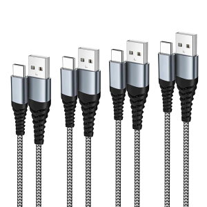 �y���������zUSB Type C �P�[�u�� �y1m+1m+2m+2m 4�{�Z�b�g�z �^�C�vc �P�[�u�� usb c 3A�}���[�d �X�}�z �����f�[�^�]�� �i�C�����҂� USB-A to USB-C �e��Ή� iPhone 16/15 Samsung/Note/Huawei Sony Xperia Nintendo Swit