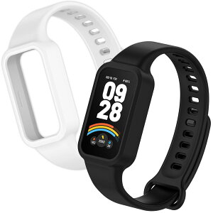 �y���������z[YFFSFDC] Redmi Smart Band 3 �����o���h 2���� Xiaomi Band 9 Active �����o���h ���� �V���I�~ �ւ� �\�� �����p �x���g ���o�[�x���g �V���R���� �h�� �h�� �ʋC (�u���b�N+�z���C�g)
