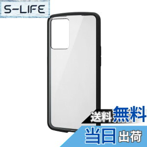 �y���������z�G���R�� OPPO Reno9 A / OPPO Reno7 A (OPG04) �P�[�X �J�o�[ �ϏՌ� [�G�A�[�N�b�V������S���ɔz�u] �y�� ���^ �w�ʃN���A �t���[���J���[ TOUGH SLIM LITE �X�g���b�v�z�[���t�� �u���b�N PM