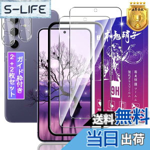 �y���������z�y2+2���Z�b�g�z�Ή� Galaxy S24 �K���X�t�B���� 2�� + Galaxy S24 5G SC-51E SCG25 �����Y�ی�t�B���� 2���y�K�C�h�g�t�� �w�䃍�b�N�����Ή��z�Ή� �M�����N�V�[S24 �����K���X �t�B���� 