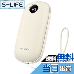 �y���������z�y���ʔ��M�z �[�d���J�C�� LED�f�W�^�� ���x�\�� Aomiker : 3�b�}�����M 3�K�i ���x���� �d�C ������ 5V/2A usb-c �[�d 4000mAh �d�q ���F �J��Ԃ����p �[�d�� �z�b�J�C�� ���� �A�� ��