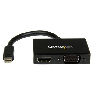 �y���������zStarTech.com Mini DisplayPort�ڑ��g���x��A/V�A�_�v�^ 2�C��1 �~�j�f�B�X�v���C�|�[�gMini DP - VGA/ HDMI�ϊ��A�_�v�^ MDP2HDVGA