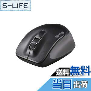 �y���������z�o�b�t�@���[ BUFFALO ���� BlueLED 3�{�^�� �v���~�A���t�B�b�g�}�E�X �u���b�N BSMBW305MBK