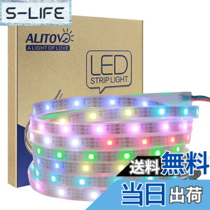 �y���������zALITOVE LED�e�[�v���C�g �C���~�l�[�V���� LED���C�g WS2812B �A�h���X�\ 5050 RGB SMD 5 m 150�s�N�Z�����F�@�h��IP67�z���C�gPCB DC5V