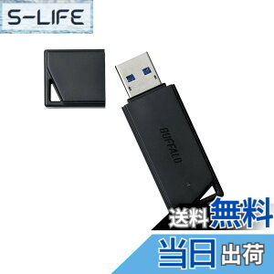 �y���������z�o�b�t�@���[ BUFFALO USB3.1(Gen1)�Ή� USB�������[ �o�����[���f�� 128GB �u���b�N RUF3-K128GB-BK