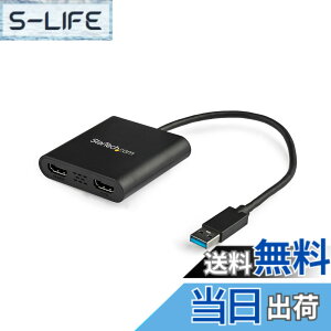 �y���������zStarTech.com USB 3.0 - HDMI�ϊ��A�_�v�^�[/2���/4K30Hz+1080p/Windows�̂� macOS ChromeOS Linux��Ή� USB32HD2
