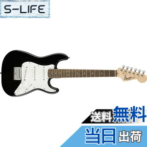 �y���������zSquier by Fender �G���L�M�^�[ Mini Strat, Laurel Fingerboard, Black �u���b�N �\�t�g�P�[�X�t��