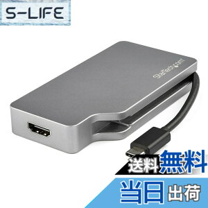 �y���������zStarTech.com USB Type-C �}���`�ϊ��r�f�I�A�_�v�^/HDMI 2.0 Mini DisplayPort 1.2 VGA DVI/4K60Hz(mDP HDMI)/1080p(VGA DVI)/USB �^�C�vC�ڑ��r�f�I�R���o�[�^/�X�y�[�X�O���[ CDPVDHDMDP2G
