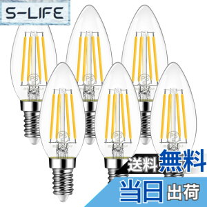 �y���������zLVWIT �V�����f���A�d�� E12���� 60W�`���� 806LM LED�t�B�������g�d�� 2700K�d���F LED�C�� E12 6W�ȃG�l �񒲌� 6��