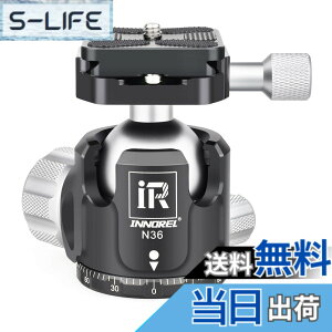 �y���������zINNOREL ���R�_�� �{�[���_�� �����_�� N�V���[�Y ��d�S �ω׏d�ő�20kg �{�[���w�b�h���a 36mm ���� CNC �A���~���� �O�r ��r ��჌�t �B�e DSLR �r�f�I�J�����p 360�x��] �p�m���} 