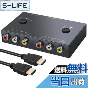 �y���������zLiNKFOR 2�|�[�g AV to HDMI�ϊ��� 16�F9/4�F3 PAL/NTSC�Ή� 1080P N64 PS1 PS2 PS3�Ȃǂ̑Ή� HDMI�P�[�u���t��