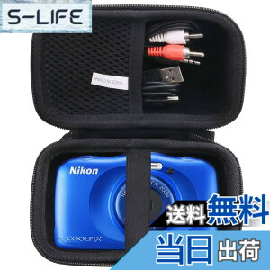 �y���������zNikon �f�W�^���J���� COOLPIX W150/W300/A100/A10 ��p�ی���[�P�[�X -waiyu JP (Storage case, Black)