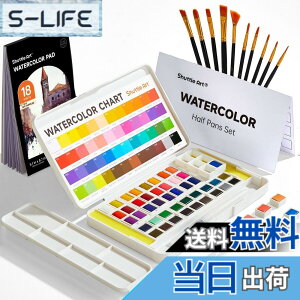 �y���������zShuttle Art �Ō`���� 48�F�Z�b�g �ő̊G�̋� �n�[�t�p�� �y�C���g�u���V10�{ ���M�y�� �p���b�g�t�� ���� ������ �n���₷�� ���� ���ʉ� ��l�̓h��G ���G�`�� ��O�X�P�b�`�p �g