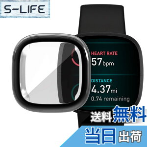 �y���������zFitbit Versa 3 �P�[�X Fitbit Sense �\�t�g�P�[�X�yELMK�z�S�ʕی� �ϏՌ� �_�炩�� ���b�L �E���ȒP TPU �E�I�b�` �ی�P�[�X �����^ �J�o�[ �t�B�b�g�r�b�g Versa3 / Sense �o���p�[ �Ή��i