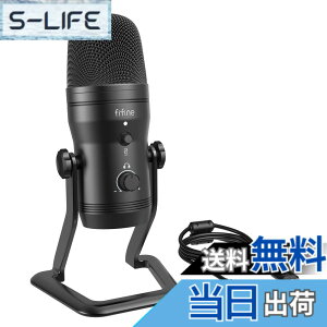 �y���������zFIFINE USB�}�C�N �R���f���T�[�}�C�N �X�e���I���R�[�f�B���O�}�C�N �~���[�g�{�^���Ɖ������j�^�[�\��3.5mm�C���z���[�q�t�� �ɐ������\ �p�\�R���^�� �Q�[������ ���C�u�z