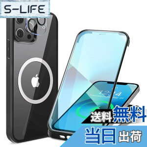 �y���������zHAUTRKBG iPhone 12 Pro �p �P�[�X �N���A ���ʋ����K���X 360°�S�ʕی� [MagSafe�Ή�] [�J�����t�C������] [�s�q�^�b�`] �}�O�Z�[�t ���C�����X�[�d�Ή� �ČRMIL�K�i�擾 �ϏՌ� �A�C�t