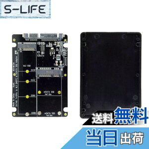 �y���������zNFHK 2�C��1�R���{ M.2 NGFF B-Key & mSATA SSD to SATA 3.0 �A�_�v�^�[�R���o�[�^�[�P�[�X�G���N���[�W��